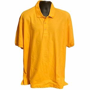 NWOT - Port Authority men’s mustard yellow polo shirt